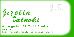 gizella dalnoki business card